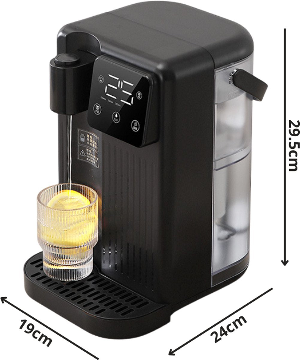 Livista® Instant Heetwaterdispenser - 3L - Slim Touchscreen - Kinderbeveiliging - Meerdere instelbare temperaturen - Laag Geluid - Compact en Handig - Zwart