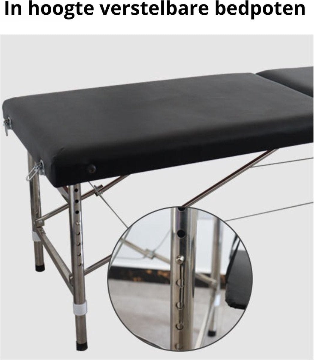 Livista® Multifunctionele Massagetafel - Opvouwbaar - Hoogwaardig Schuim - Verstelbare Hoogte (8 standen) - Draagvermogen 250KG - Inclusief Opbergtas