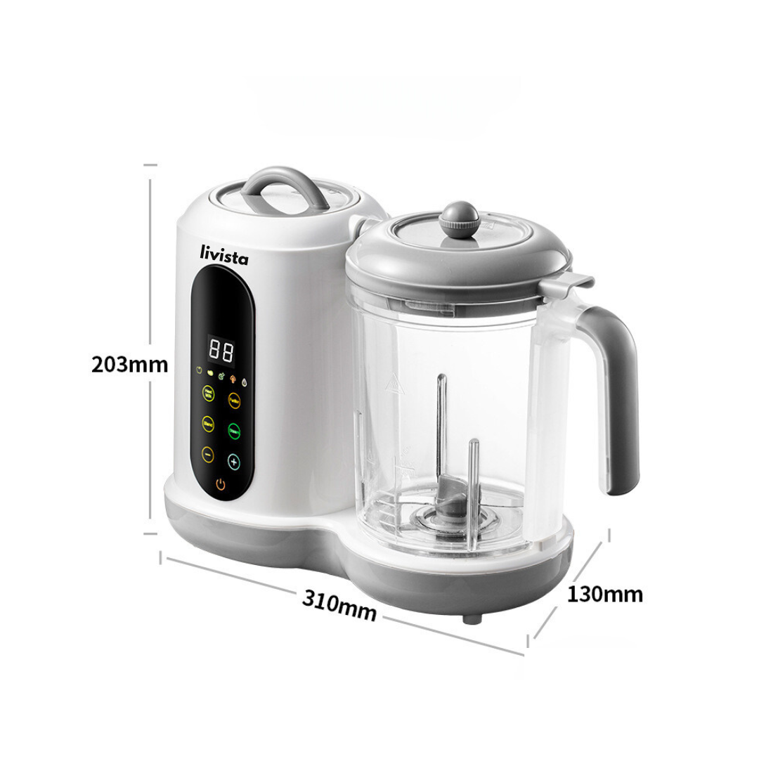 Livista® - Baby Blender en Stoomkoker – Grote Capaciteit – Babyvoeding Verwerkingsmachine – Stomen, Mixen en Verwarmen – Voor Gezonde Babyvoeding