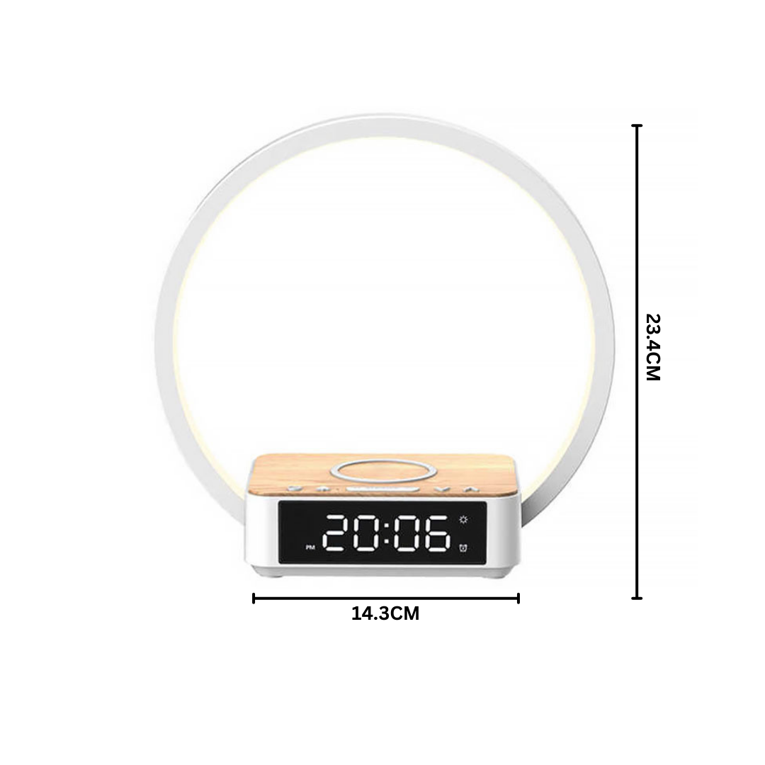 Livista Wake Up Light – Wekker – Draadloze Oplader – 15W – Touch Bureaulamp – met 3 Lichtkleuren – Voor Telefoon, Smartwatch & AirPods