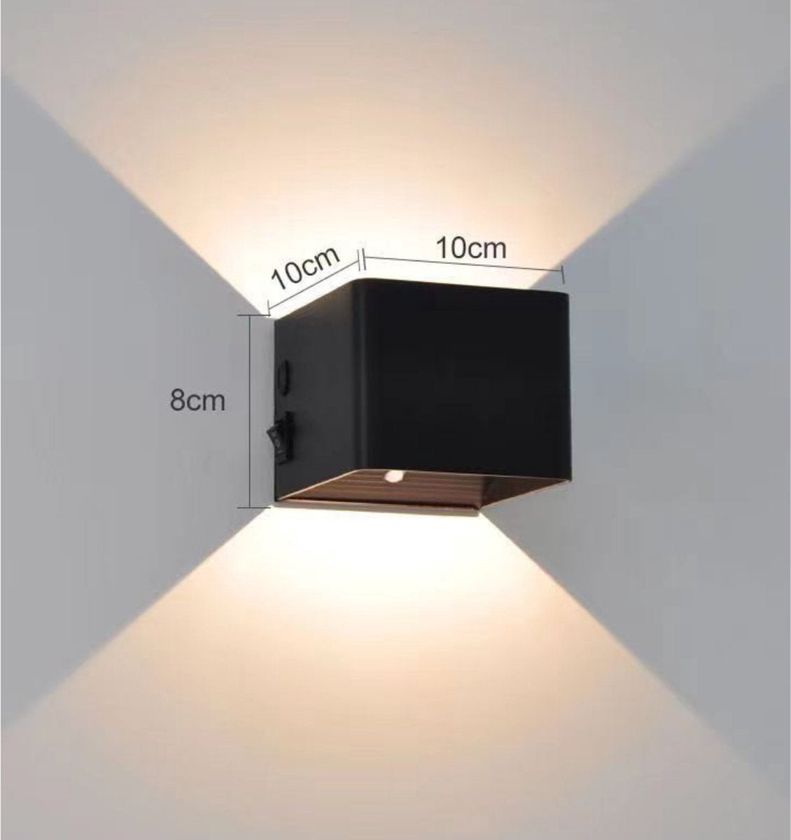 Livista® - Oplaadbare LED Wandlamp 2-Delige Set - Zwart Aluminium Behuizing - Met PIR Sensor - Magnetisch Ontwerp - USB-C Opladen - Draadloos Nachtlampje voor Binnengebruik