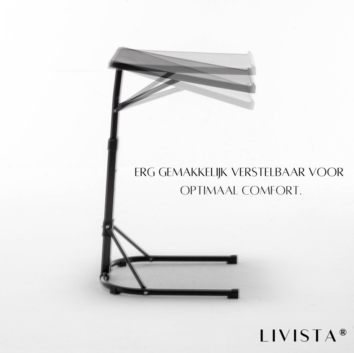 Livista Laptoptafel - Bijzettafel Laptop - Inklapbare tafel - Zwart - Opvouwbaar