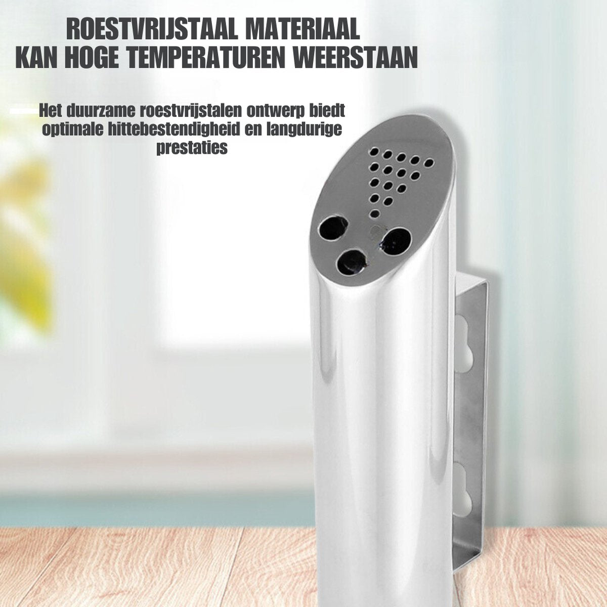 Truskore Wandasbak RVS voor buiten met 1.7 liter inhoud - Ø7,5x(H)46 cm