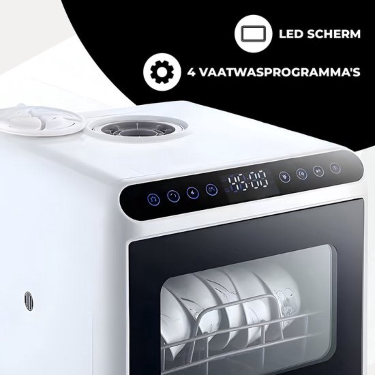 Livista Mini Vaatwasser incl APP - Vaatwasser - Vaatwasser Vrijstaand - Afwasmachine - Camping Vaatwasser - Wit