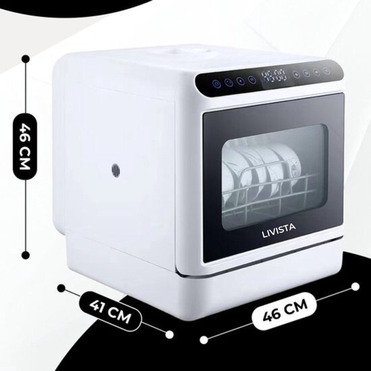 Livista Mini Vaatwasser incl APP - Vaatwasser - Vaatwasser Vrijstaand - Afwasmachine - Camping Vaatwasser - Wit