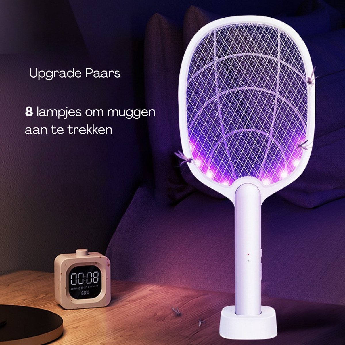 Livista® Elektrische Muggenmepper - 2-in-1 Multifunctioneel - Elektrische Muggenverdelger - Vangt Muggen met Paars Licht - Oplaadbaar via USB - Effectieve Muggen- en Insectenbestrijder
