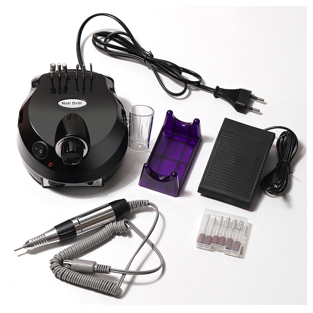 Livista® Nagelfreesmachine - Multifunctionele Elektrische Nagelfrees - 35.000 RPM Professionele Polijst en Verwijderingsmachine - Hoge Kwaliteit - Geschikt voor Handen/Voeten - Voetpedaalbediening - Zwart