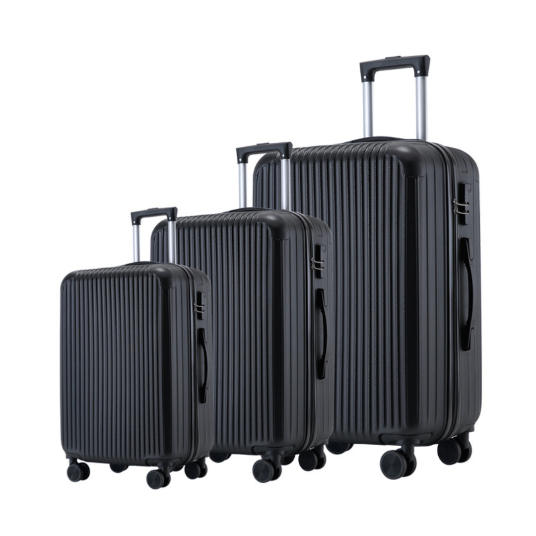 Livista® Kofferset - 3-delig - 35L handbagage + 65L en 100L ruimbagage - Lichtgewicht - Trolley - Zwart