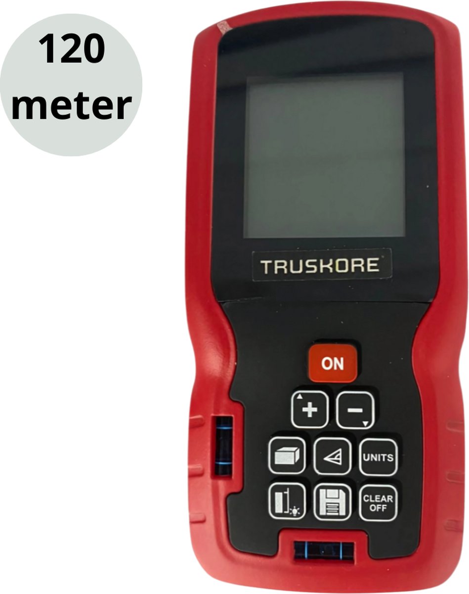 Truskore Professionele Laserafstandmeter - 120 Meter Bereik - Uitgebreide Meetopties