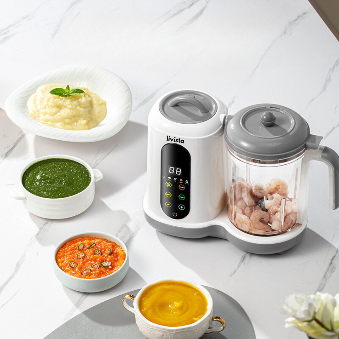 Livista® - Baby Blender en Stoomkoker – Grote Capaciteit – Babyvoeding Verwerkingsmachine – Stomen, Mixen en Verwarmen – Voor Gezonde Babyvoeding