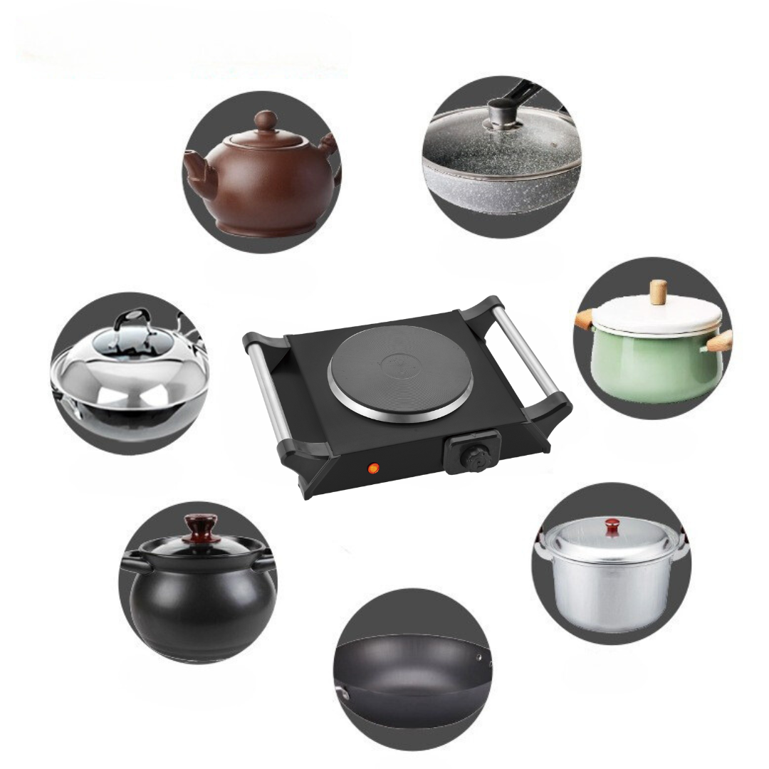 Livista® - Elektrische Kookplaat – 1 Branders – 1500W – Zwart – Compact en Krachtig