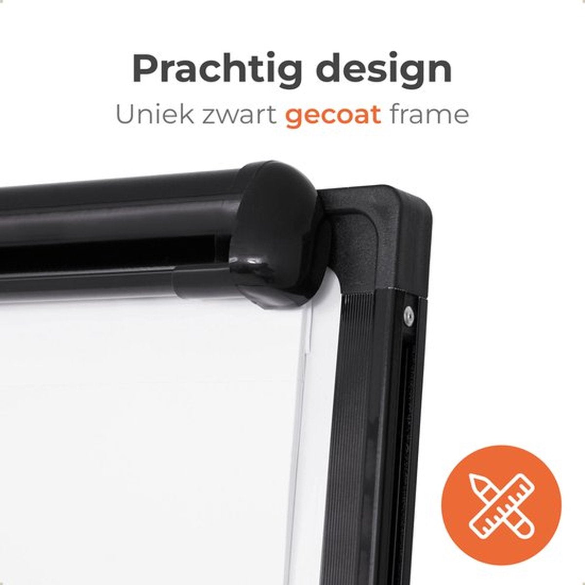 Livista Flipover Verrijdbaar 70x100cm - Stiften, Marker, Magneten en Mini whiteboard - Magnetisch Whiteboard - Verstelbaar Bord van 172 tot 215 cm - Met Uitschuifbare Armen