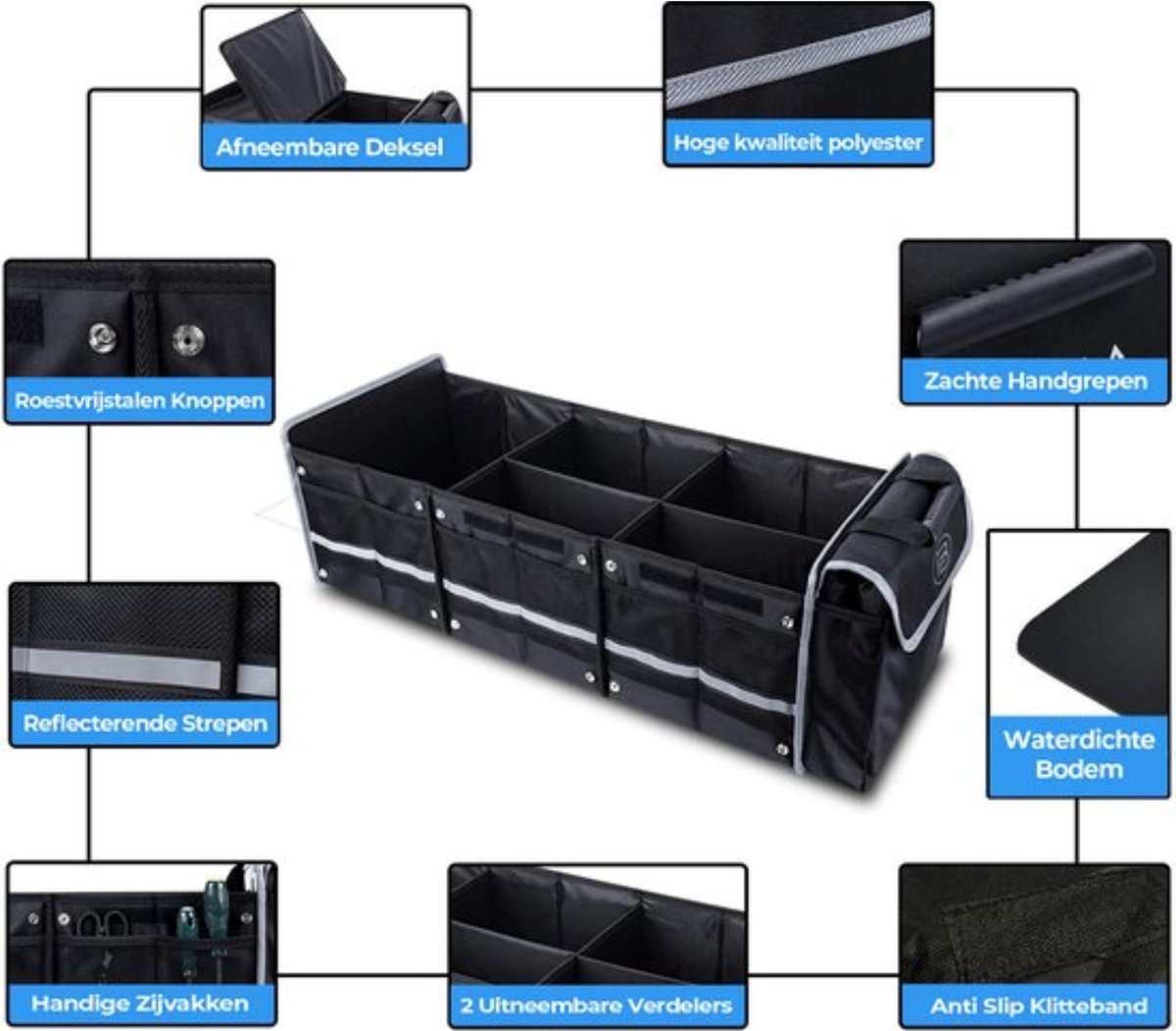 Livista Kofferbak Organizer - Auto Organizer - Opbergbox - met koeltas - drie compartimenten