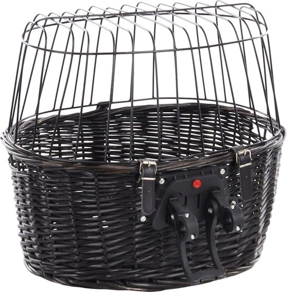 Livista Fietsmand hond - Hondenmand fiets - Vooraan fietsstuur - 46,5x37,5x40,5 cm - Zwart