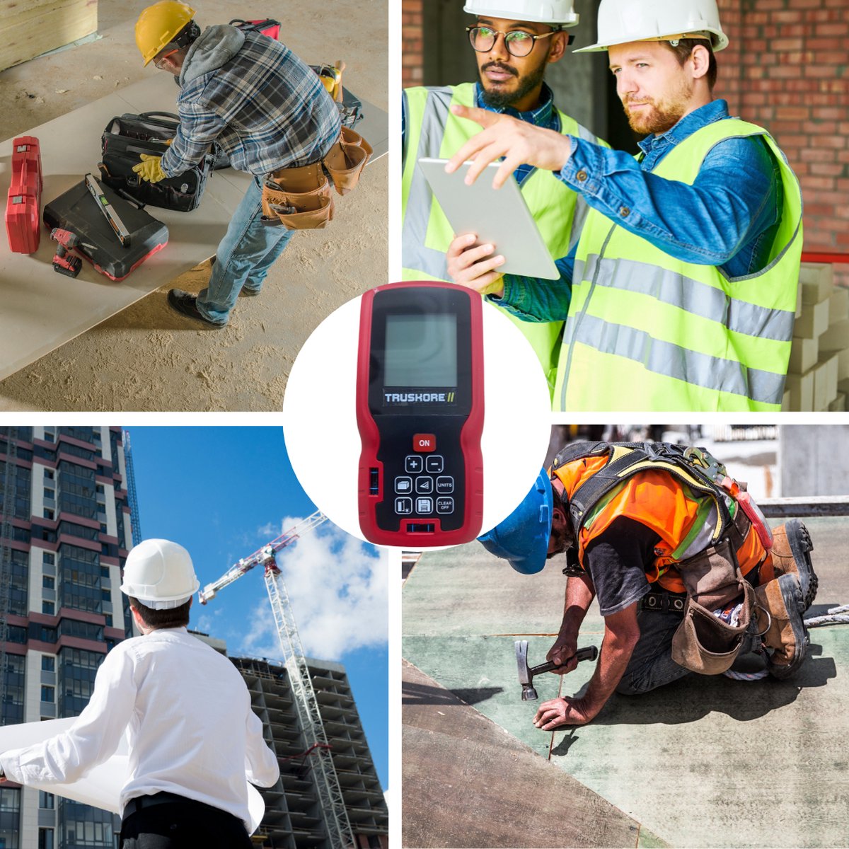 Truskore Professionele Laserafstandmeter - 120 Meter Bereik - Uitgebreide Meetopties