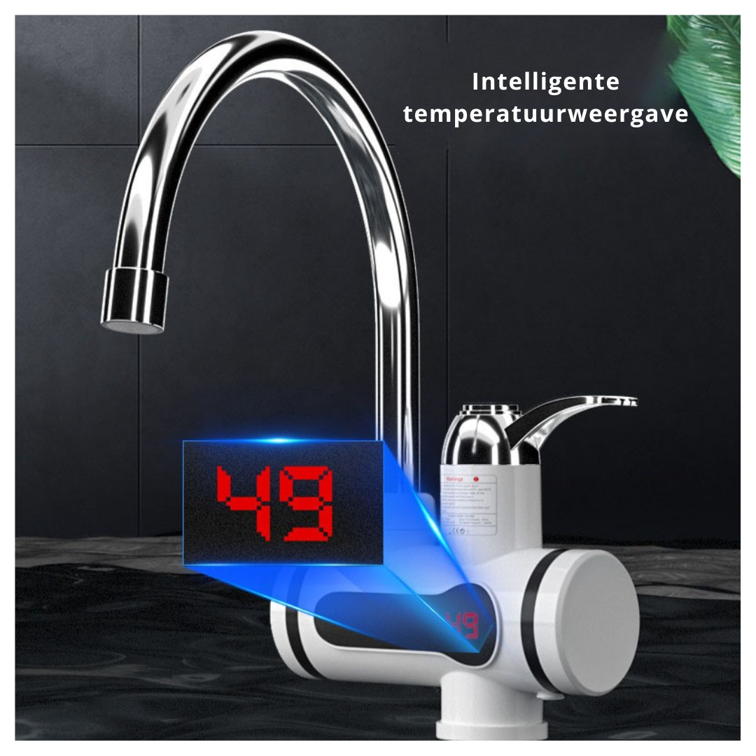 Truskore Elektrische Waterkraan – 360° Draaibare Instant Kraan – Digitale Temperatuurweergave – Eenvoudige Installatie – 3000W