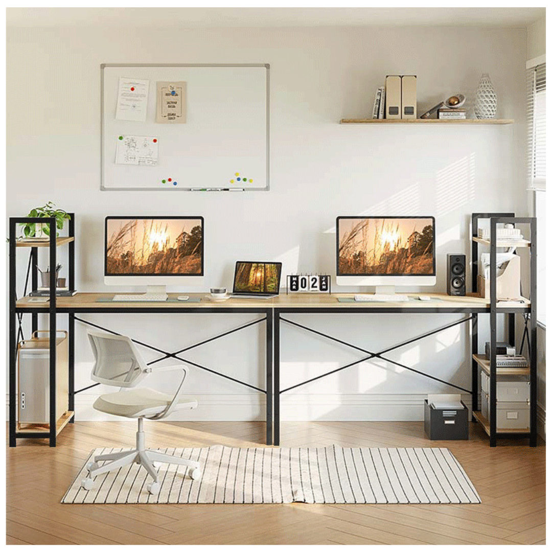 Livista Bureau – 120x60x70 cm – Computertafel met Opbergplank – Metaal & Hout – Industrieel Design – Ideaal voor Werkruimte – Hoogwaardige Kwaliteit – Houtkleur