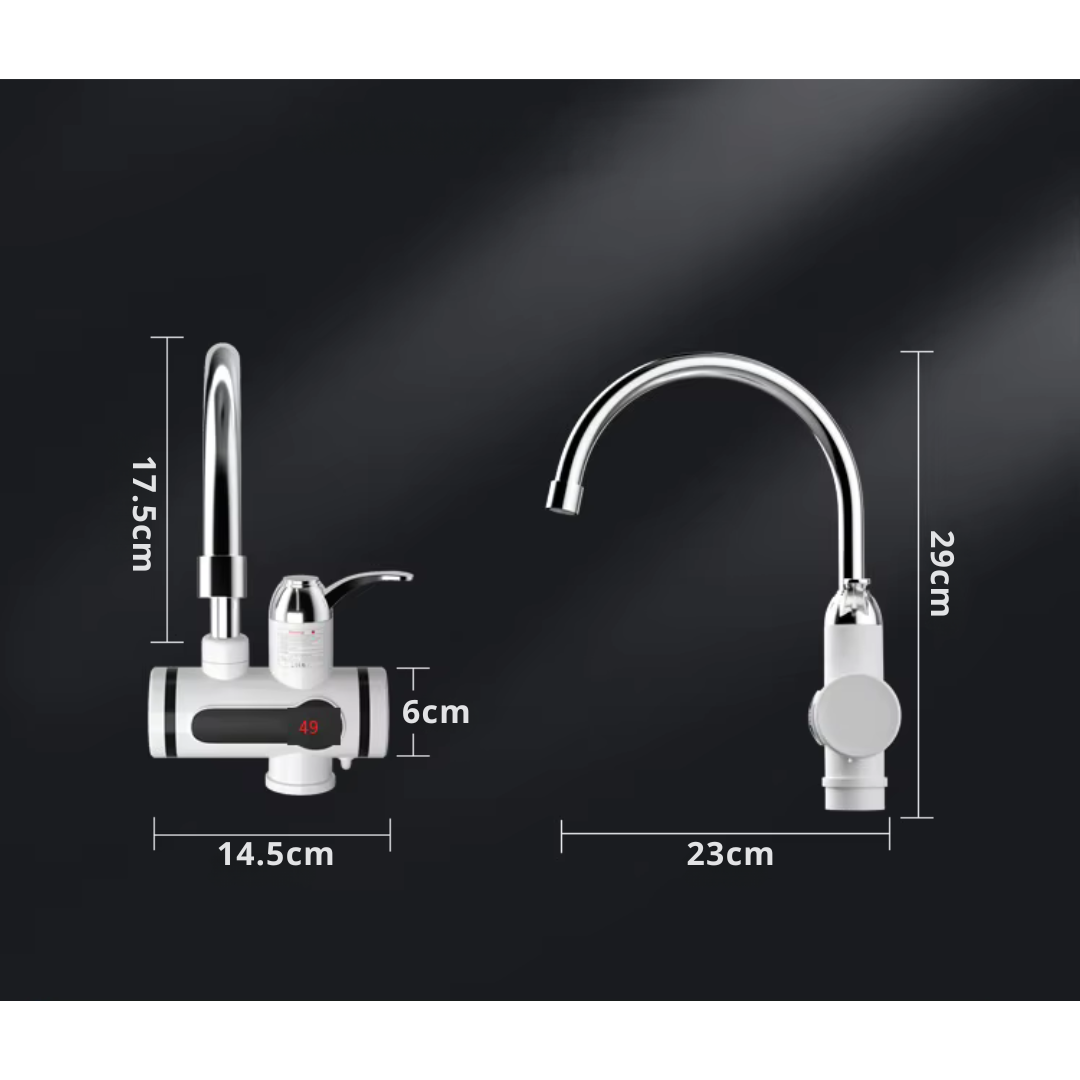 Truskore Elektrische Waterkraan – 360° Draaibare Instant Kraan – Digitale Temperatuurweergave – Eenvoudige Installatie – 3000W