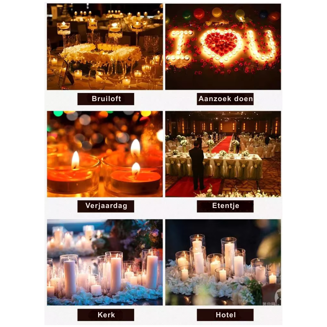 Livista oplaadbare kaarsen - 12 stuks - LED-kaarsen - met afstandsbediening - timer - bewegende vlam - veilig en duurzaam