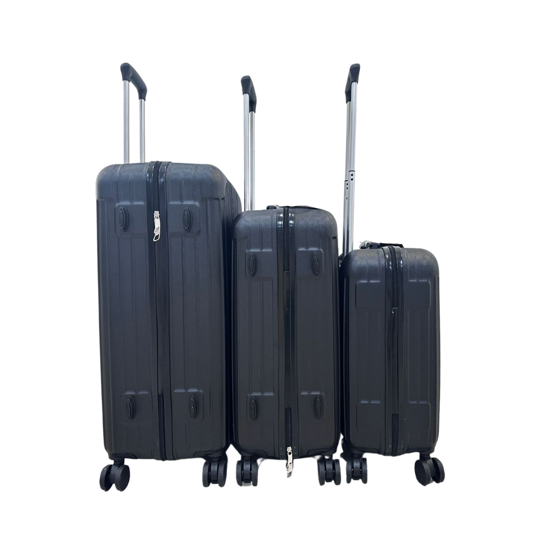 Livista® Kofferset - 3-delig - 35L handbagage + 65L en 100L ruimbagage - Lichtgewicht - Trolley - Zwart