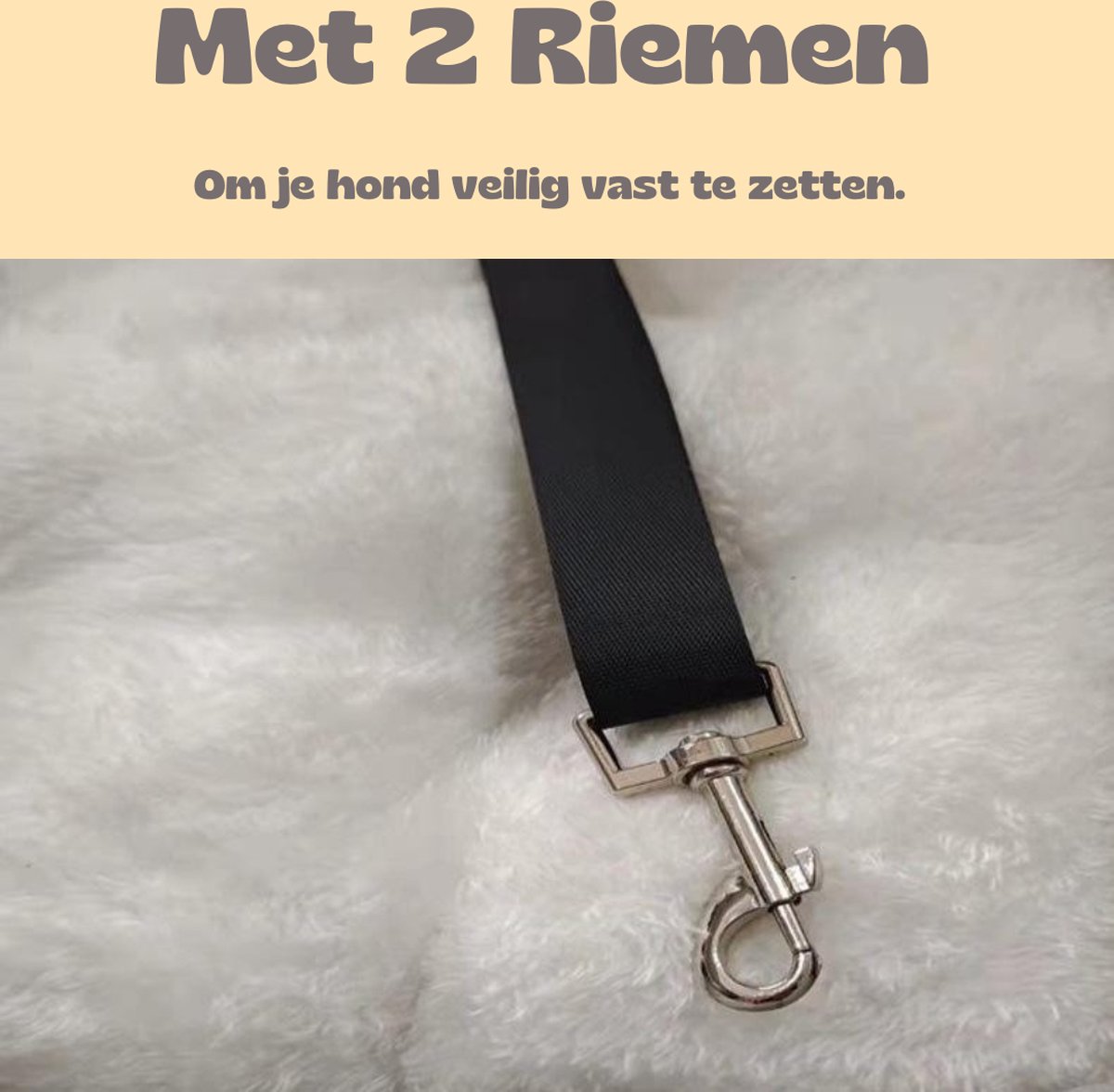 Livista - Autostoel Hond - Premium Automand Hond - Hondenmand Auto Met Veiligheidsriempje - Hondenstoel - Autozitje - Grijs