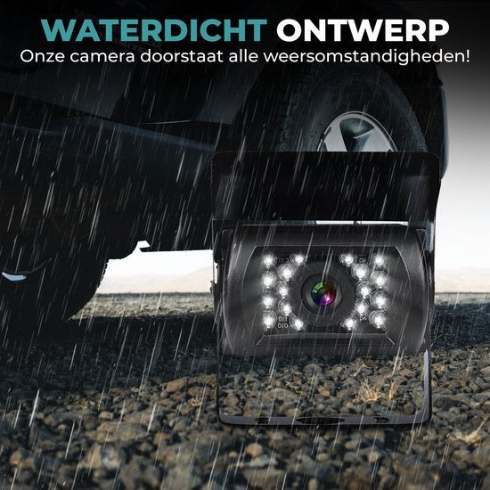 Truskore Bedrade Achteruitrijcamera set met 7 inch scherm - Achteruitrij Camera bedraad voor Auto - Camper - Caravan - Vrachtwagen - Landbouw