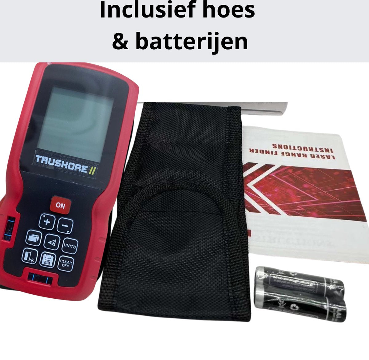 Truskore Professionele Laserafstandmeter - 120 Meter Bereik - Uitgebreide Meetopties