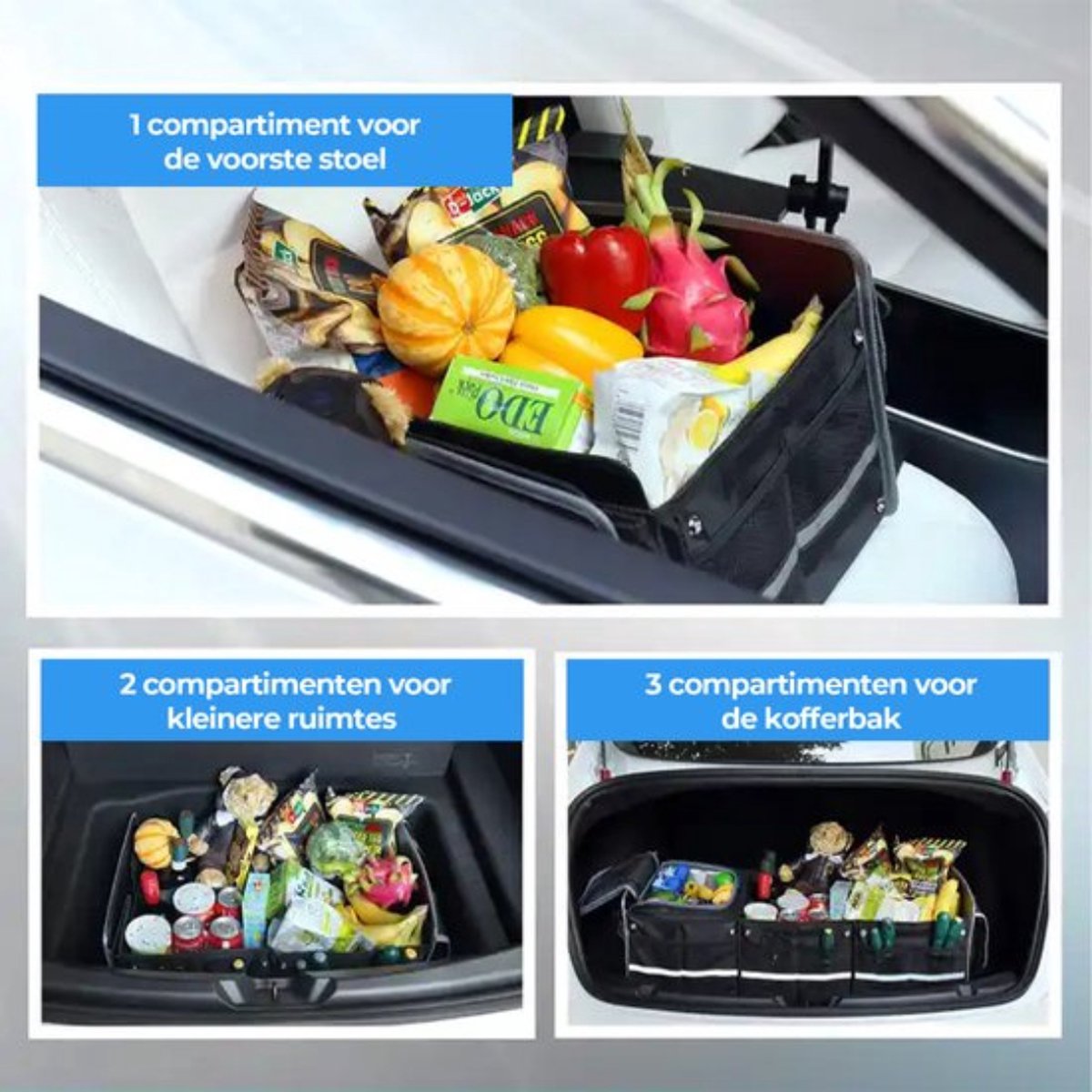 Livista Kofferbak Organizer - Auto Organizer - Opbergbox - met koeltas - drie compartimenten