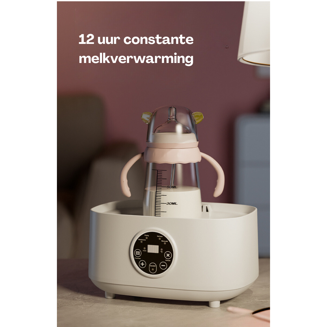 Livista® - 5-in-1 Babyfles Sterilisator en Warmer – Slimme Stoomsterilisator – Flesverwarmer, Fopspeen Sterilisator en Droger – Wit