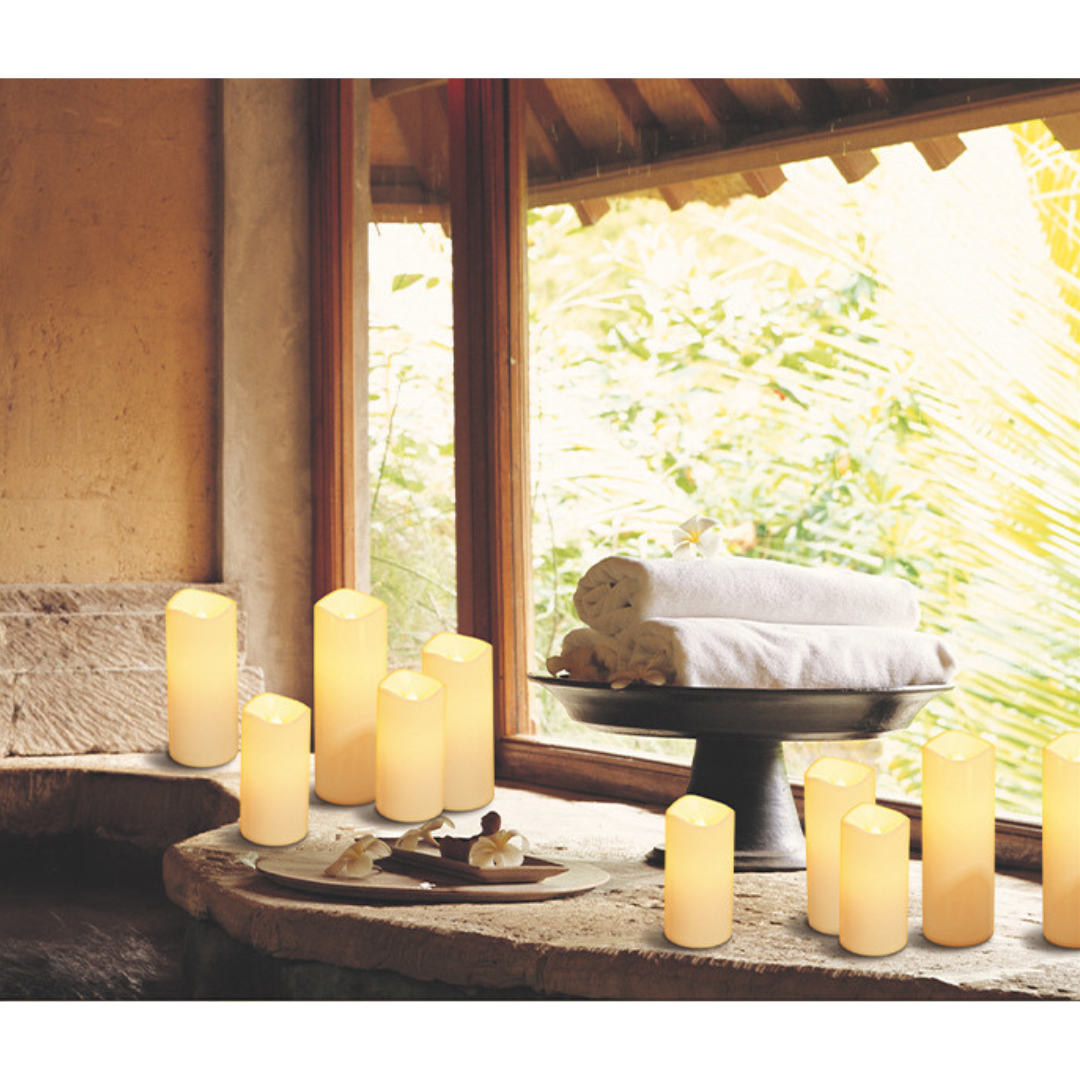 Livista® - LED Kaarsen met Afstandsbediening – 12 Stuks – 4 Verschillende Maten – 2 Afstandsbedieningen – Vlam Effect – Timerfunctie – Waterdicht