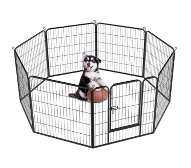 Livista Puppyren - Hondenren - Hondenbench - 16 kennelpanelen - 80 x 60 cm Ø 420 cm - Staal