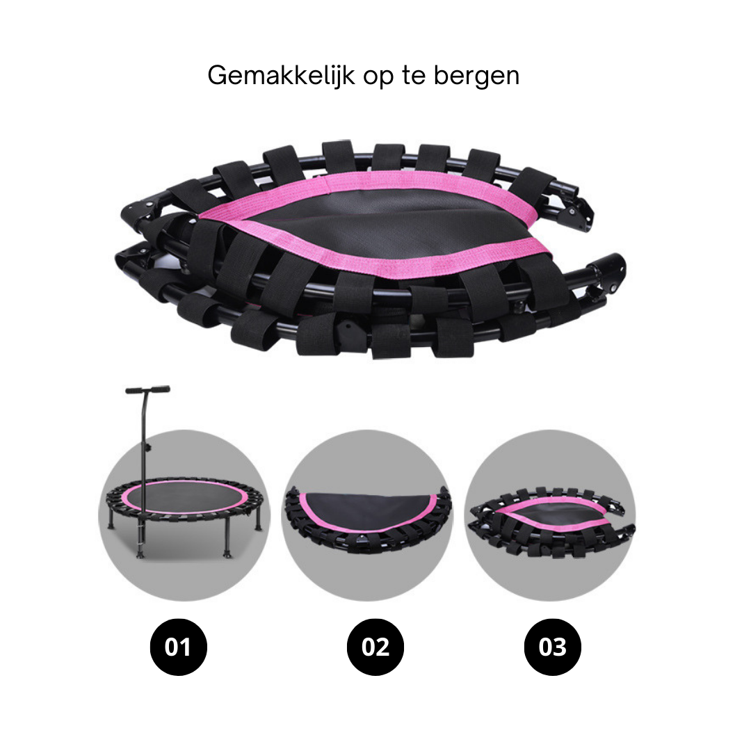 Livista® - Trampoline – Fitness en Springen – Ronde Trampoline voor Volwassenen en Kinderen – Diameter 100 cm – Max. 250 kg – Extra Stabiel