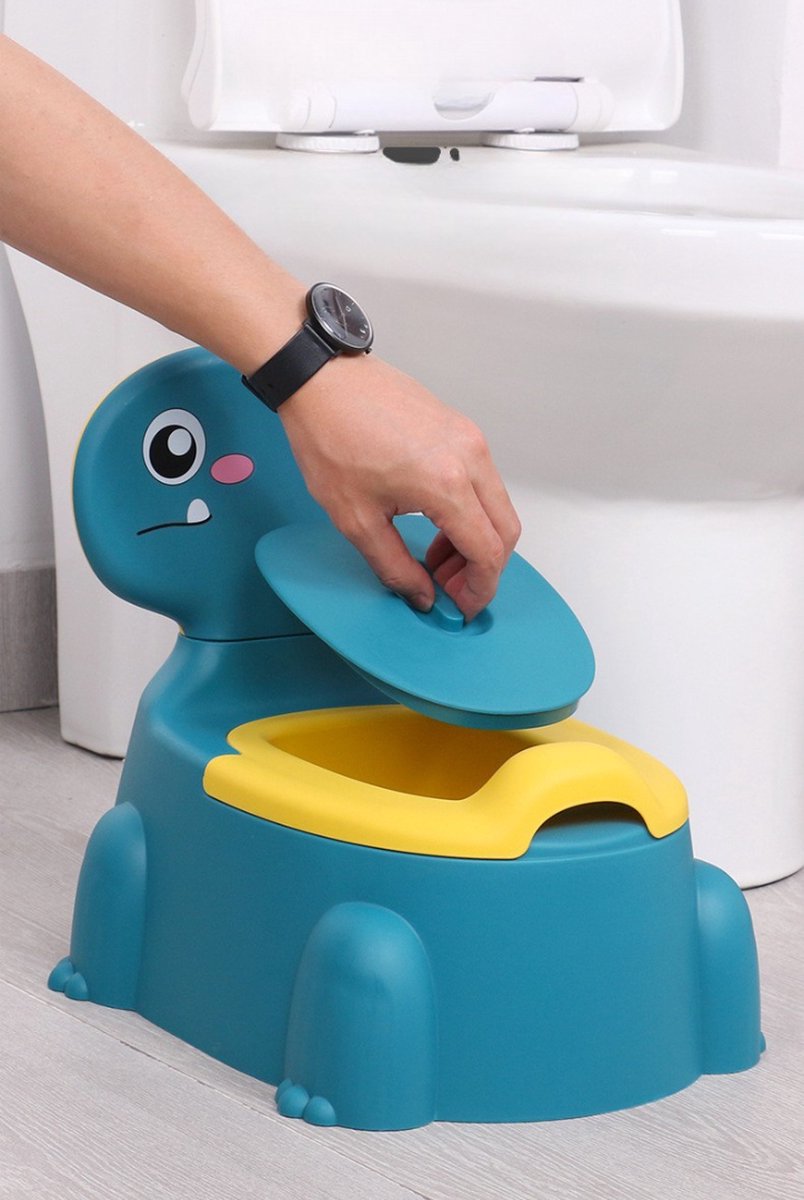 Livista® Kinderpotje - Dino Ontwerp - Potje met Deksel - Kinderen Plaspot - Comfortabel Baby Potje