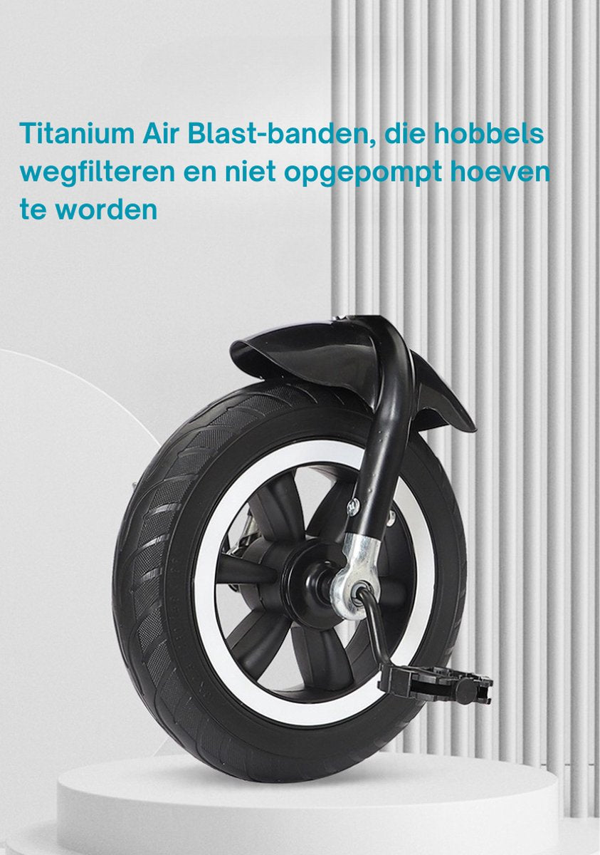 Livista® Tricycle 2-in-1 - Geschikt voor Kinderen van 12 maanden tot 6 jaar - Verstelbare Zitplaats - Duwstang - Verstelbare Zonnescherm - Veiligheidsriemen - Lederen Zitplaats - Duurzame Wielen - Opvouwbaar - Zwart