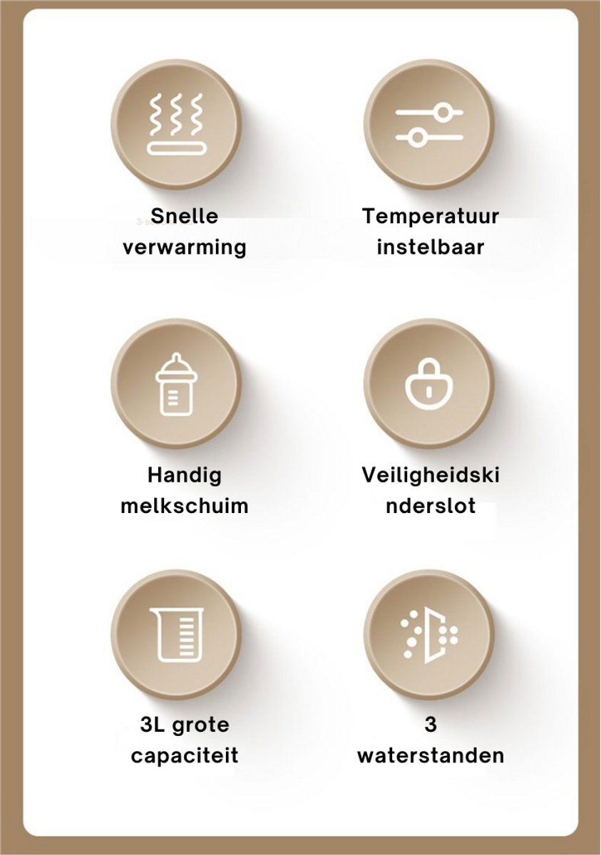 Livista® Instant Heetwaterdispenser - 3L - Slim Touchscreen - Kinderbeveiliging - Meerdere instelbare temperaturen - Laag Geluid - Compact en Handig - Zwart