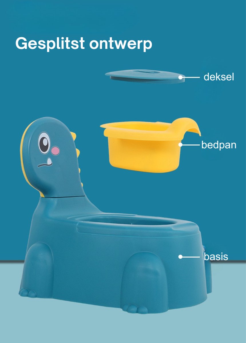 Livista® Kinderpotje - Dino Ontwerp - Potje met Deksel - Kinderen Plaspot - Comfortabel Baby Potje