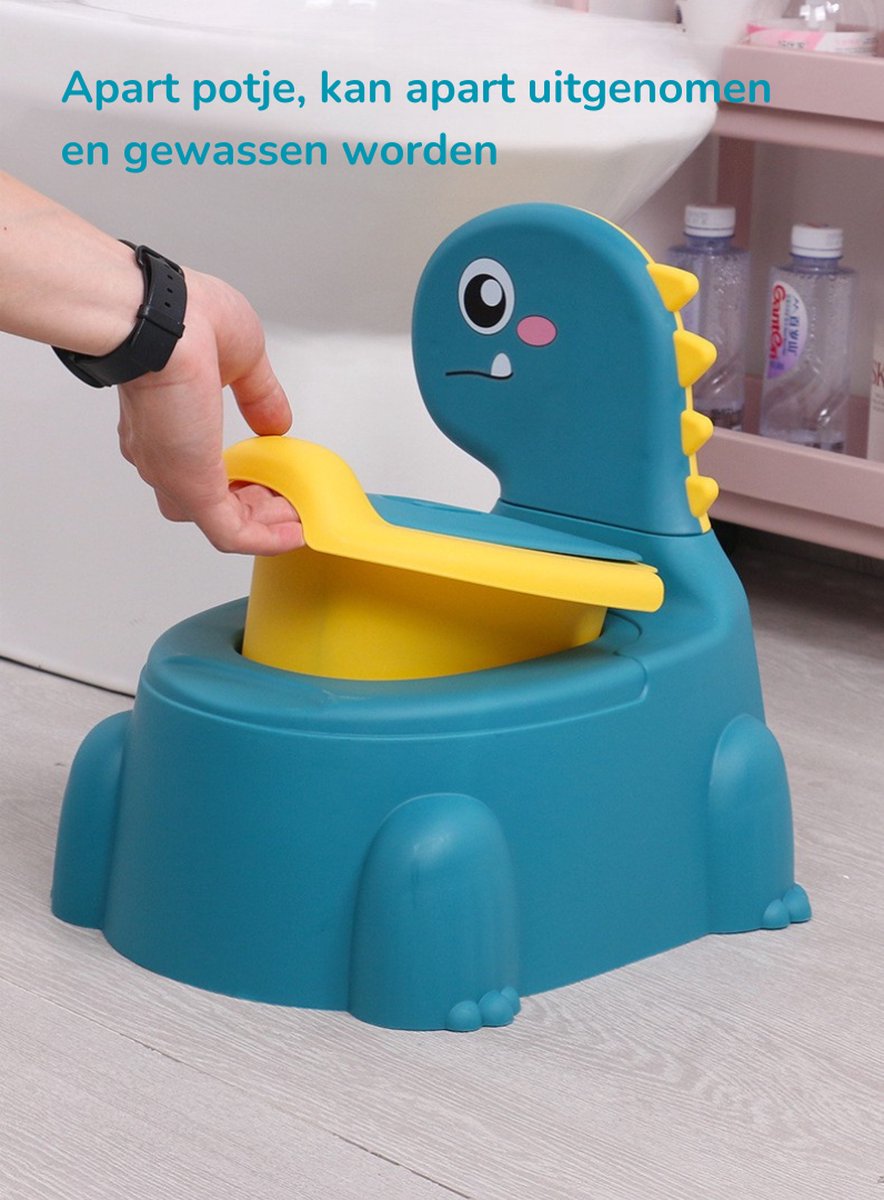 Livista® Kinderpotje - Dino Ontwerp - Potje met Deksel - Kinderen Plaspot - Comfortabel Baby Potje