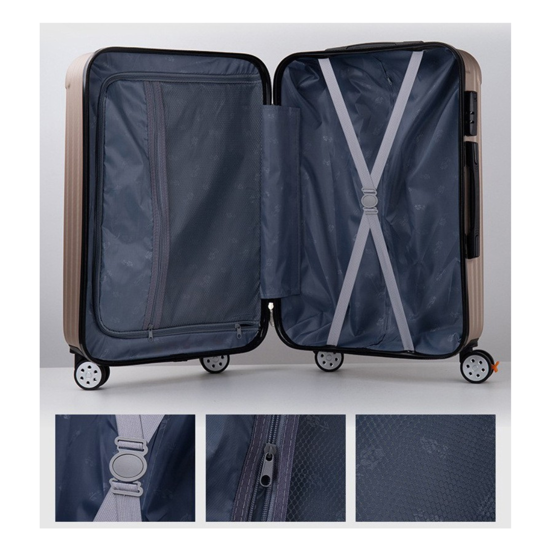 Livista® Kofferset - 3-delig - 35L handbagage + 65L en 100L ruimbagage - Lichtgewicht - Trolley - Zwart