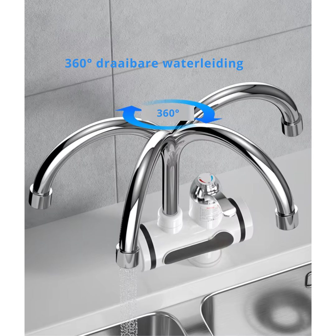 Truskore Elektrische Waterkraan – 360° Draaibare Instant Kraan – Digitale Temperatuurweergave – Eenvoudige Installatie – 3000W