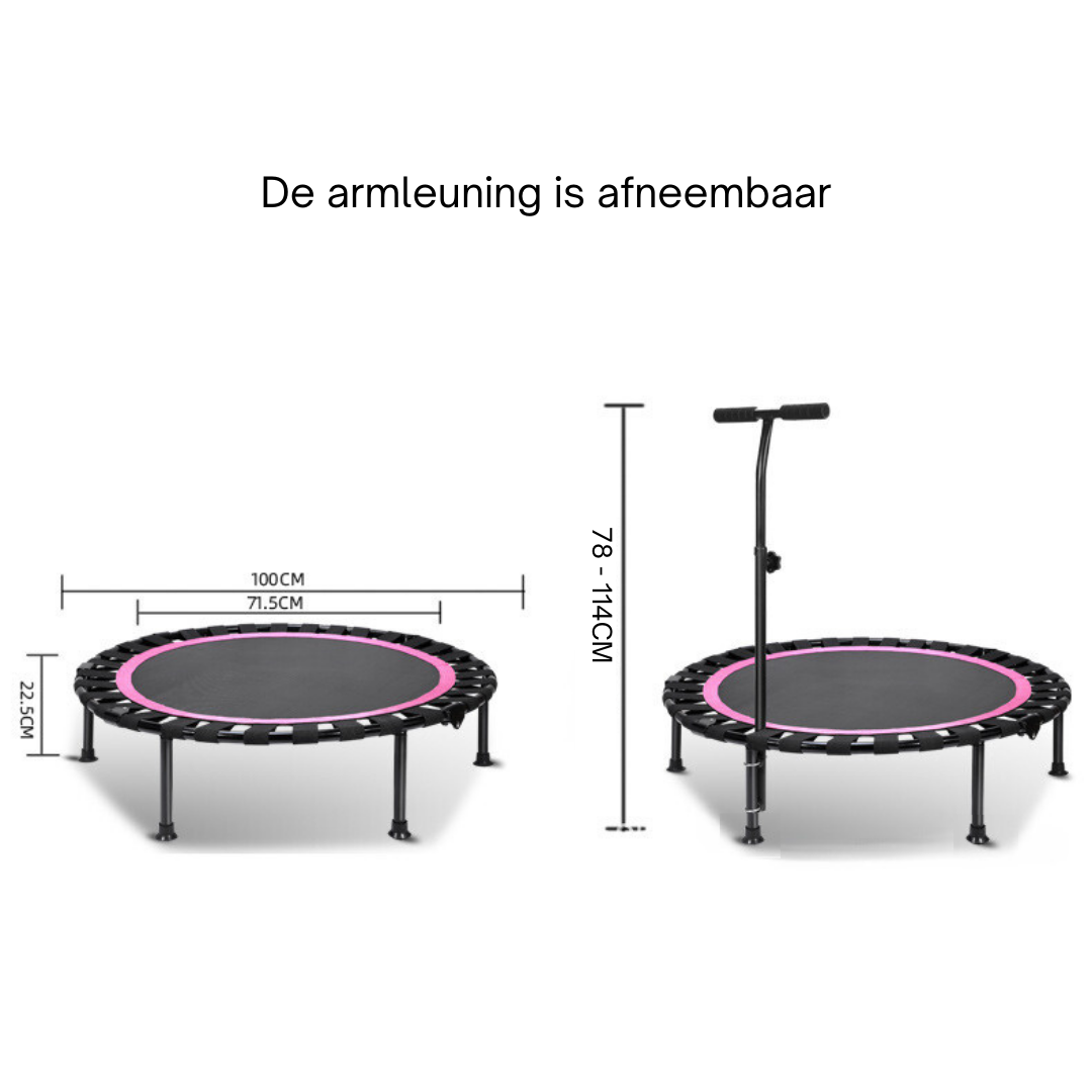Livista® - Trampoline – Fitness en Springen – Ronde Trampoline voor Volwassenen en Kinderen – Diameter 100 cm – Max. 250 kg – Extra Stabiel