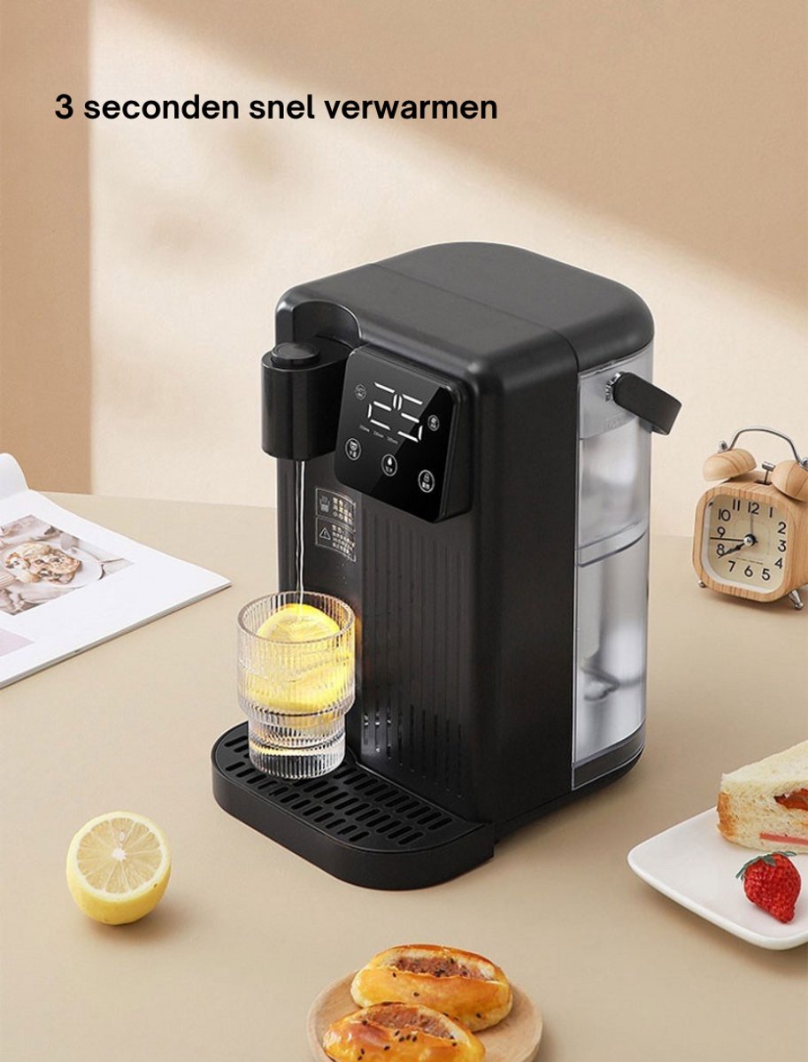 Livista® Instant Heetwaterdispenser - 3L - Slim Touchscreen - Kinderbeveiliging - Meerdere instelbare temperaturen - Laag Geluid - Compact en Handig - Zwart