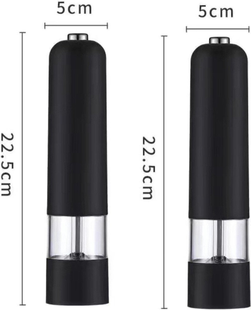 Livista® Elektrische Zout en Pepermolen Set - 2 Stuks - Verstelbare Maalgraad - Efficiënte - Geschikt voor Diverse Specerijen - Zwart