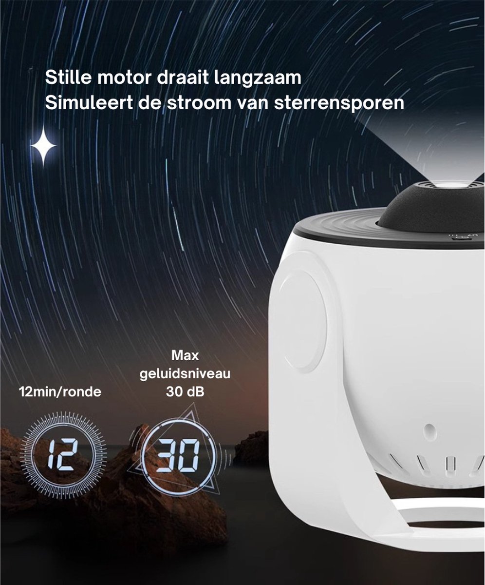 Livista® Wereld Sterrenhemel Projectielamp - 13 Astronomische Filmkaarten - Projecteert tot 26㎡ - Creatieve Nachtlamp - Verjaardagscadeau en Sfeerlamp - Sfeervolle Decoratie voor Slaapkamer
