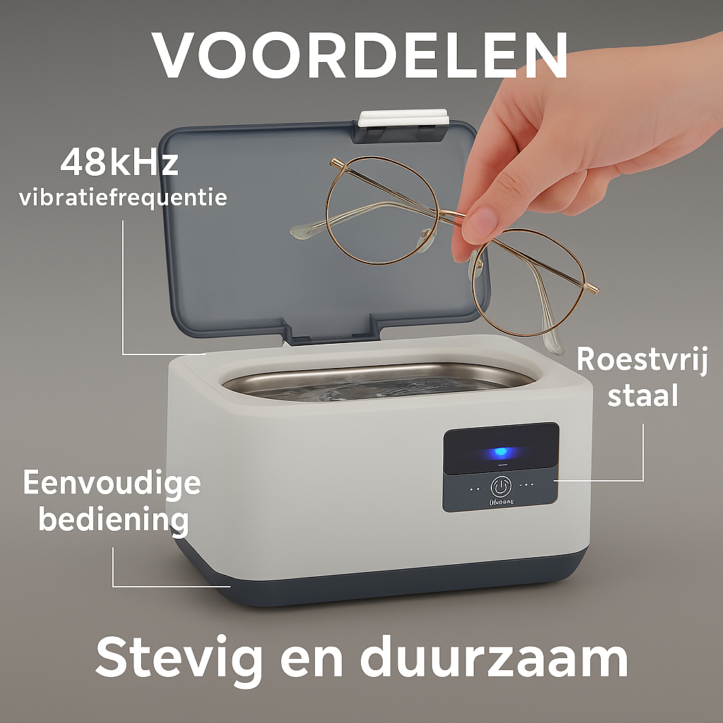 Livista Ultrasoon Reiniger - Ultrasonic Cleaner - 600 ML - Reinigingsapparaat voor Sieraden en Brillen