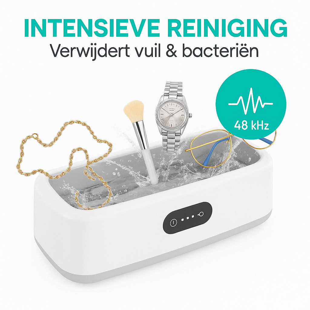 Livista Ultrasoon Reiniger - XXL 640ml - Ultrasoonreinigers - Brillenbad - Ultrasoon Reiniger voor Brillen - Brillenreiniger - Sieraden Reiniger - Grootste Inhoud in Klasse