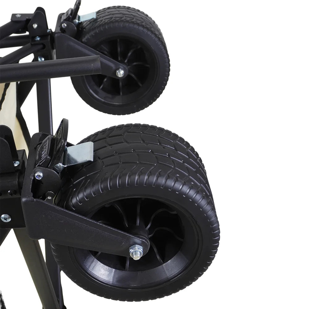 Livista ® - Bolderkar Zwart Opvouwbaar - Extra dikke banden - 150KG Draagkracht - 180L Inhoud - Massieve Wielen - Flexibele Hendel