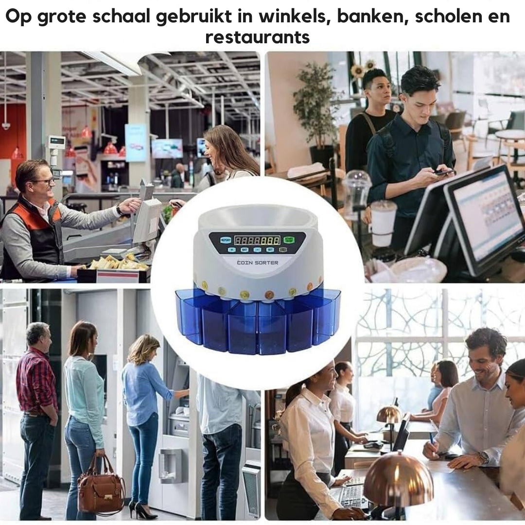 Truskore Geldtelmachine munten (Grijs) - Inclusief Gratis Opberg- en Stofhoes -Munttelmachine