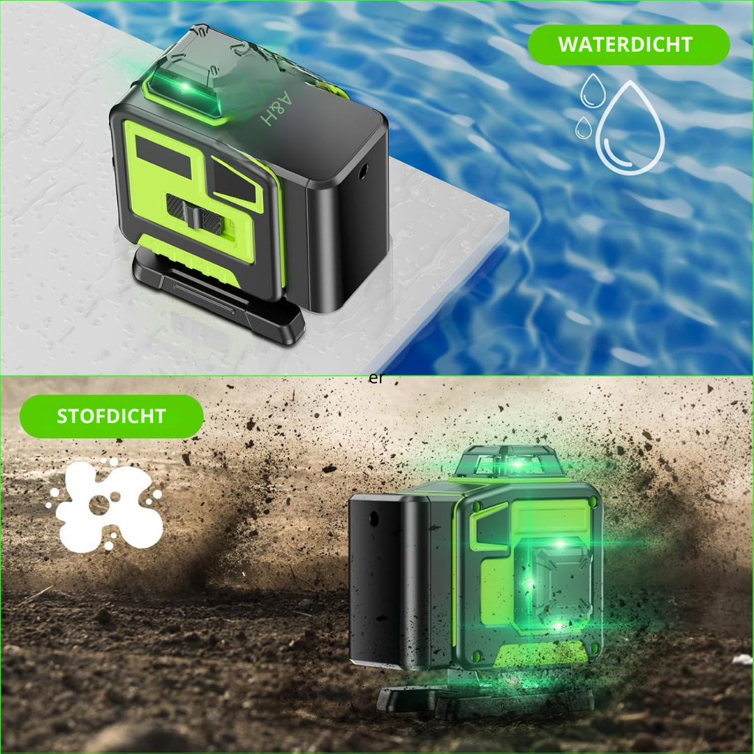 Truskore Kruislijnlaser Met Statief - 4 tot 16 Lijnen - 4D Professionele Bouwlaser - 50 Meter Meetbereik - Zelfnivellerend - 360 Graden - Laser Waterpas - Lijnlaser - Complete set - Groen