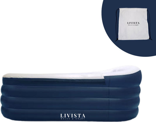Livista Premium Opblaasbaar Bad (Blauw) - Inclusief Elektrische Pomp