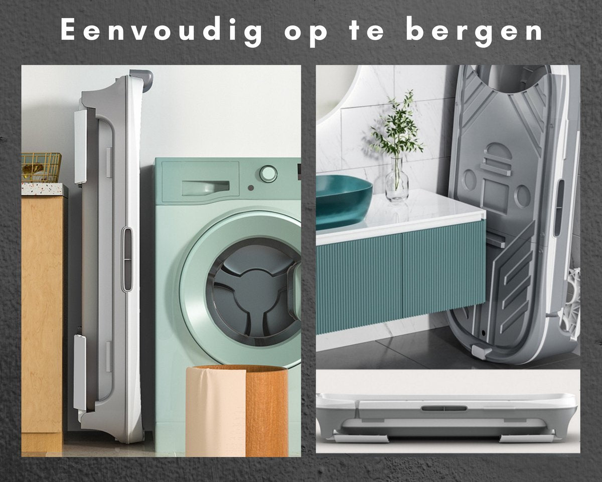 Livista® - Opvouwbaar bad - Bad Grijs - Zitbad - Inklapbaar - Bath Bucket - 152 CM LANG - XL - Incl. Rugkussen en Bad Accessoires